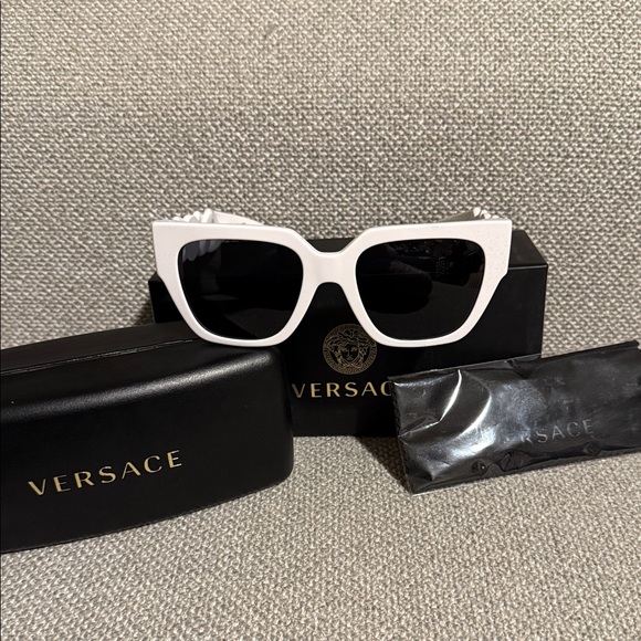 Versace Accessories - Versace New Authentic White Sunglasses Cloth and Case